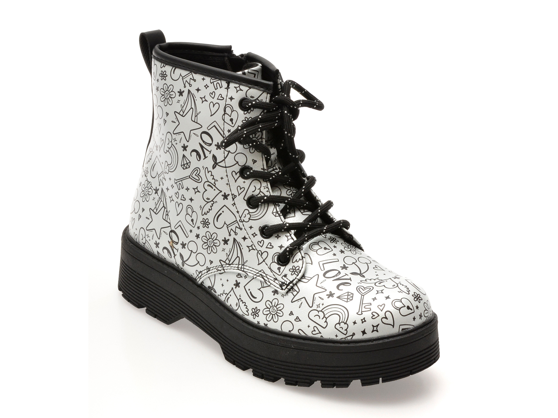 Ghete Skechers Argintii Gravlen HI - Piele Eco
