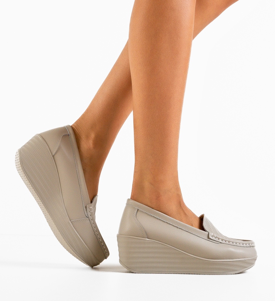Pantofi Casual Ely Gri - Confort & Stil