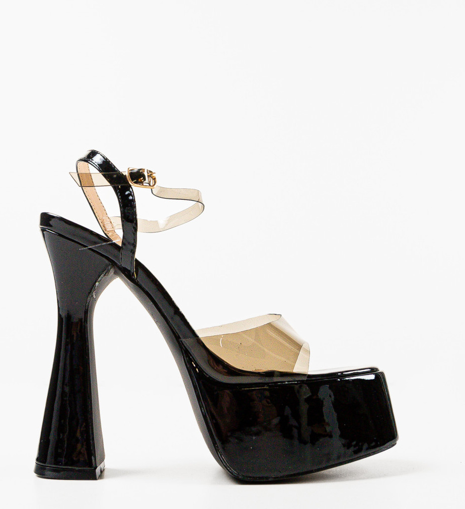 Sandale cu toc Parrish Negre - Eleganță maximă - imagine 5