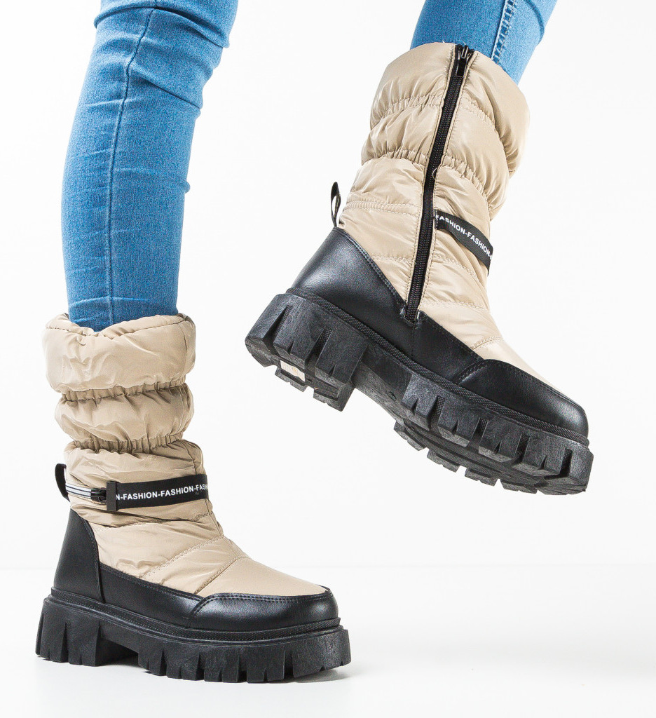 Ghete Dama James Khaki - Stil & Confort - imagine 5