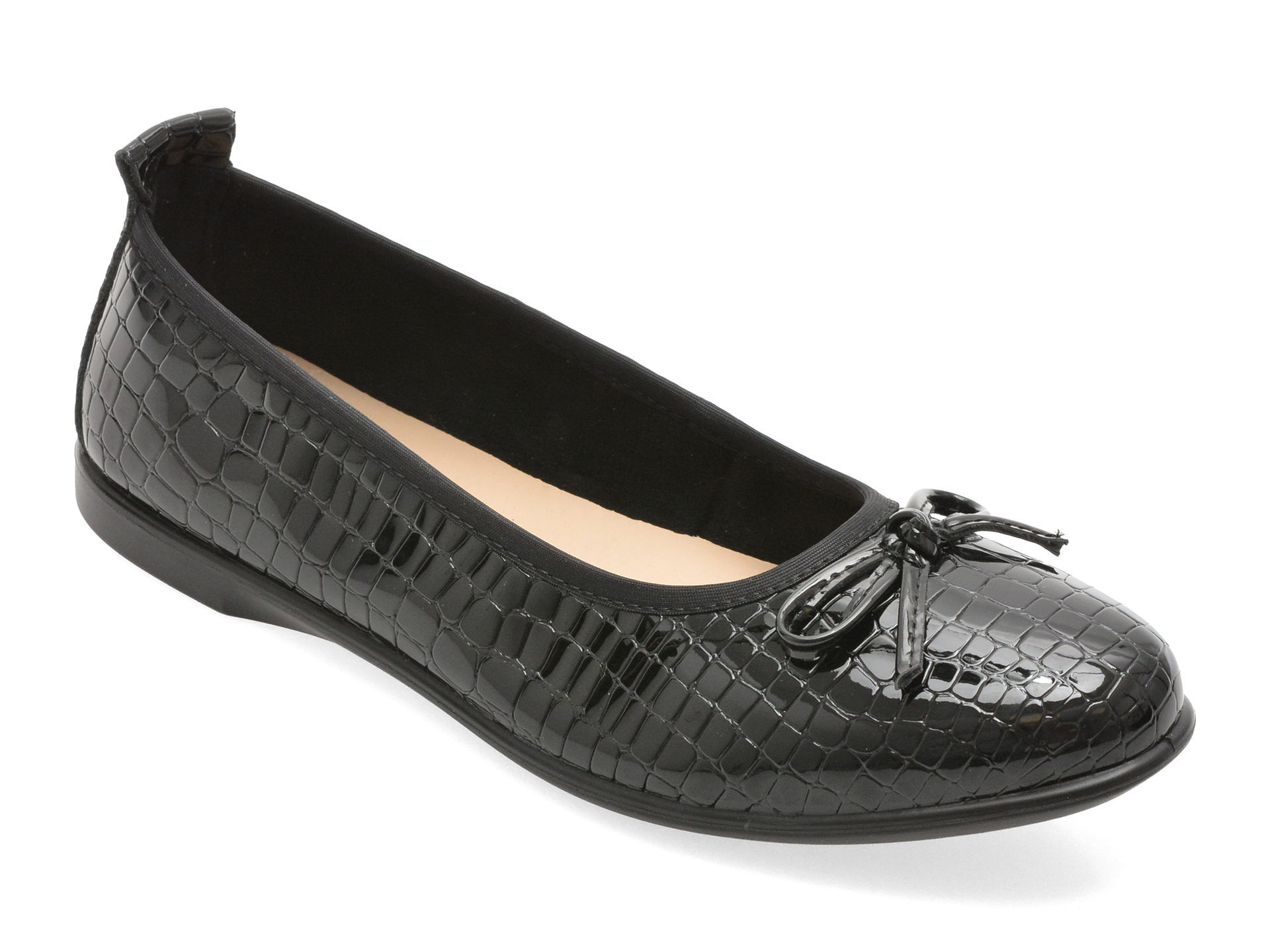 Balerini KARISMA Negri Piele Croco | Eleganță și Confort