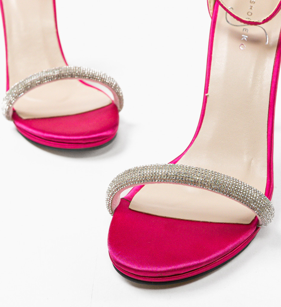 Sandale Dama Retyna Fuchsia cu Toc Elegant - imagine 6
