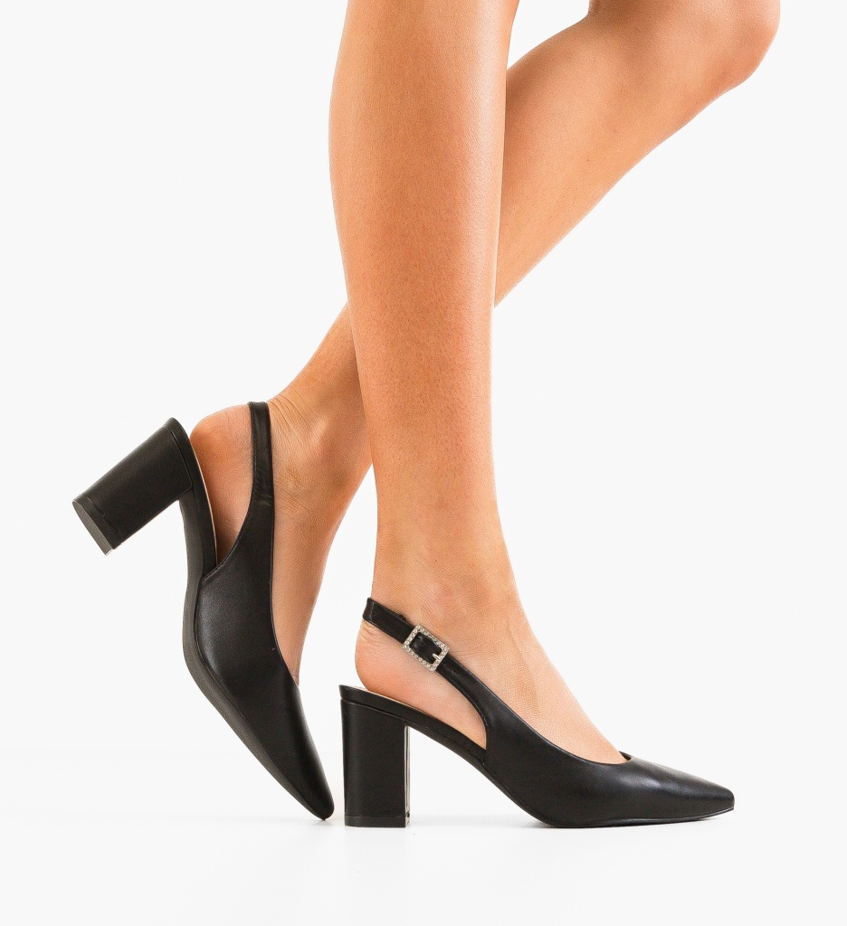 Pantofi dama Leona Negri eleganți cu toc
