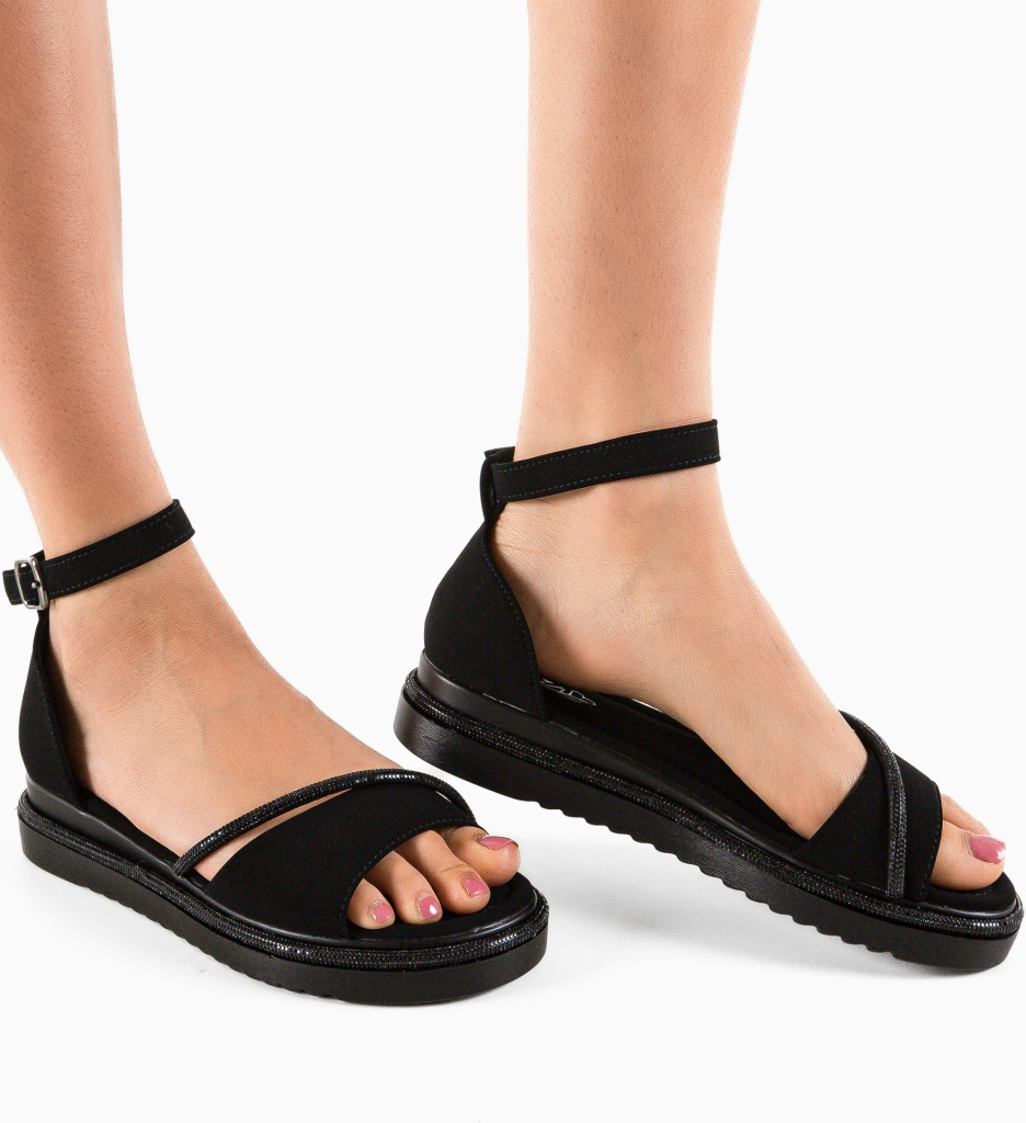 Sandale Dama Haarlem Negre | Eleganță și Stil - imagine 2