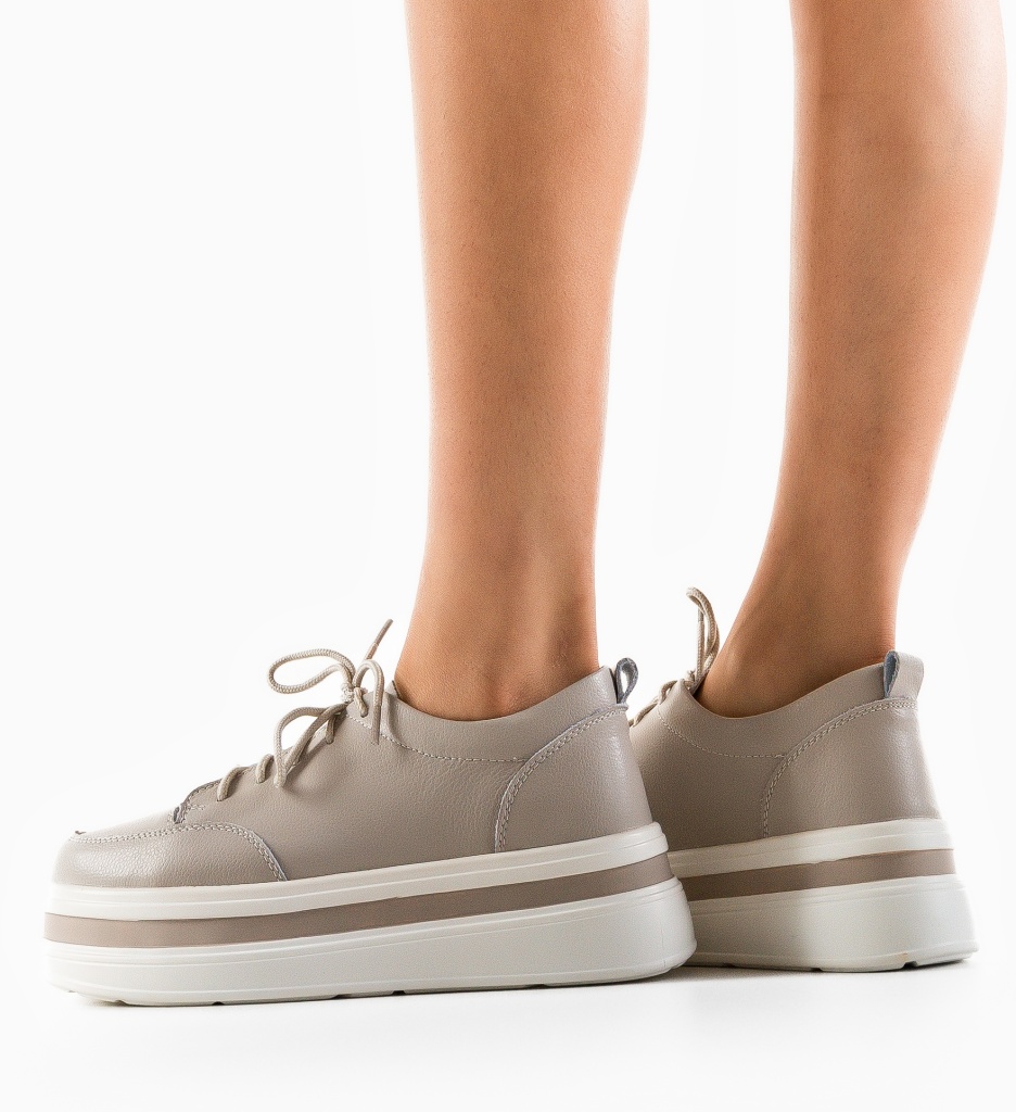 Pantofi Casual Varlas Gri Confortabili - imagine 3