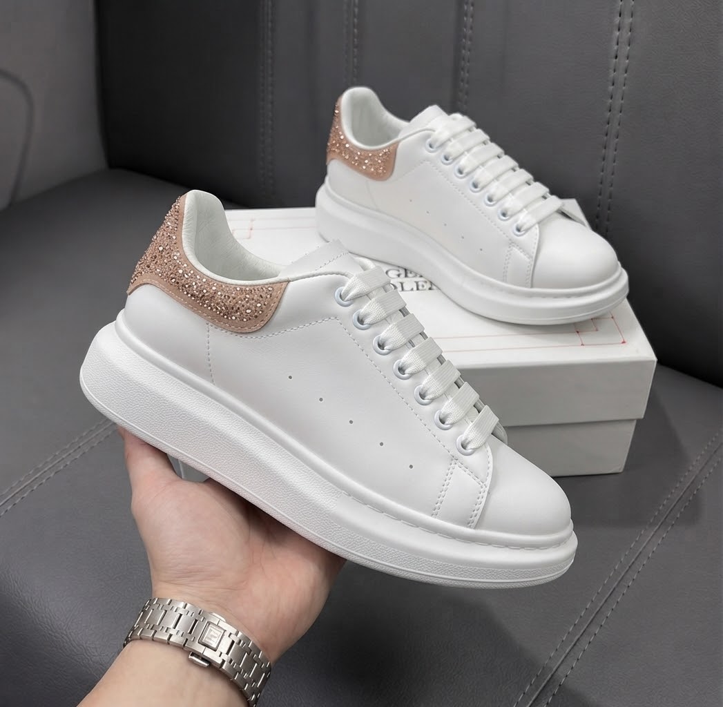 Adidasi dama casual  albi cu auriu   diamond  K15  N12-4