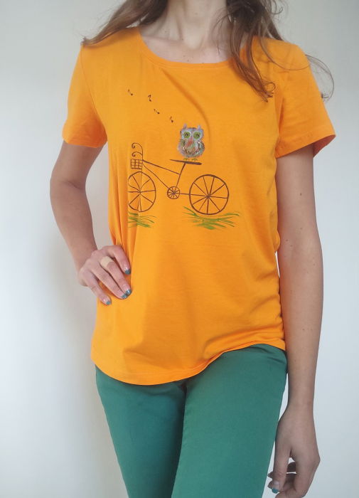 Tricou Bufnită Bicicletă | Shopika Manual