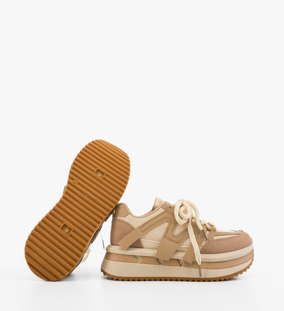 Sneakers Dama Chika Khaki | Confort & Stil - imagine 5