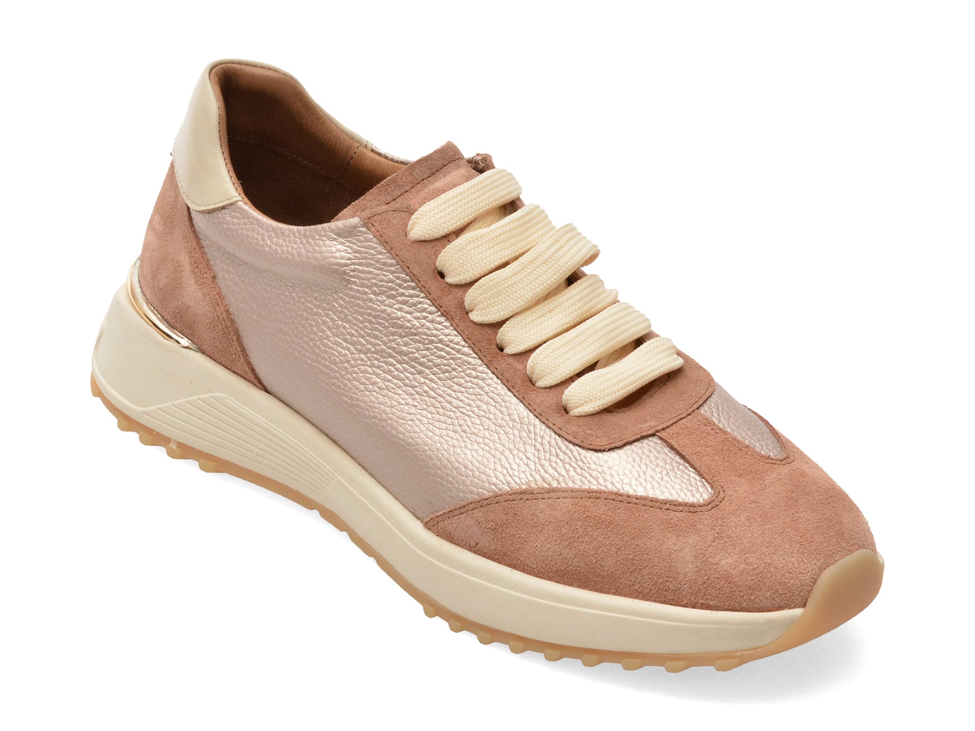 Pantofi sport EPICA nude din piele naturala