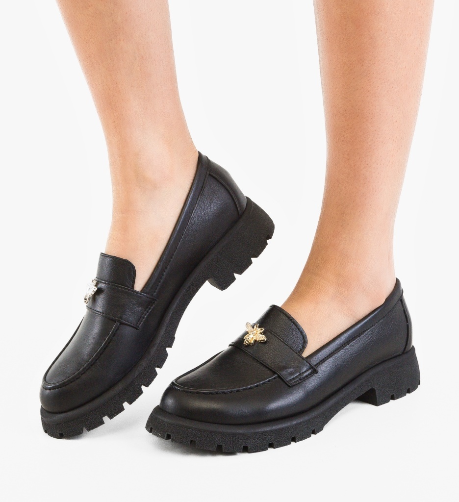 Pantofi Casual Dama Fosere Negri – Eleganță și Confort - imagine 3