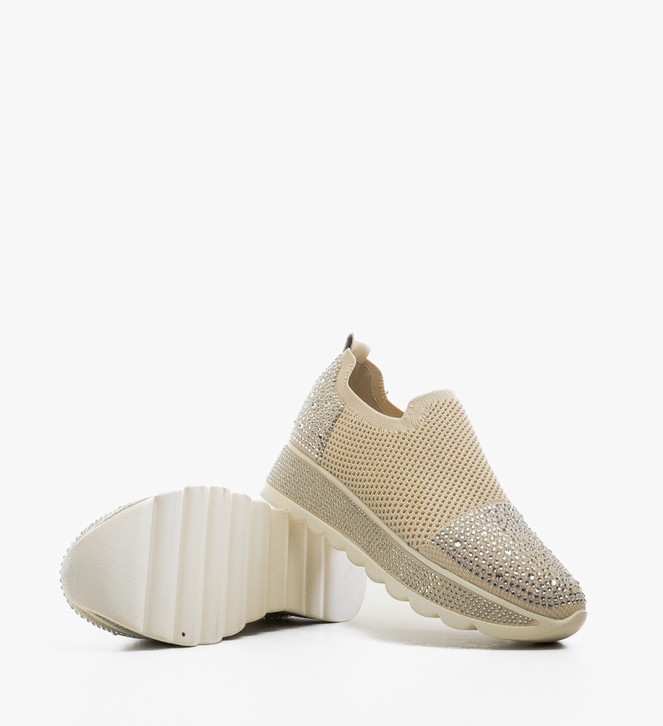 Pantofi Casual Sportif Bej - Confort Stilat - imagine 3