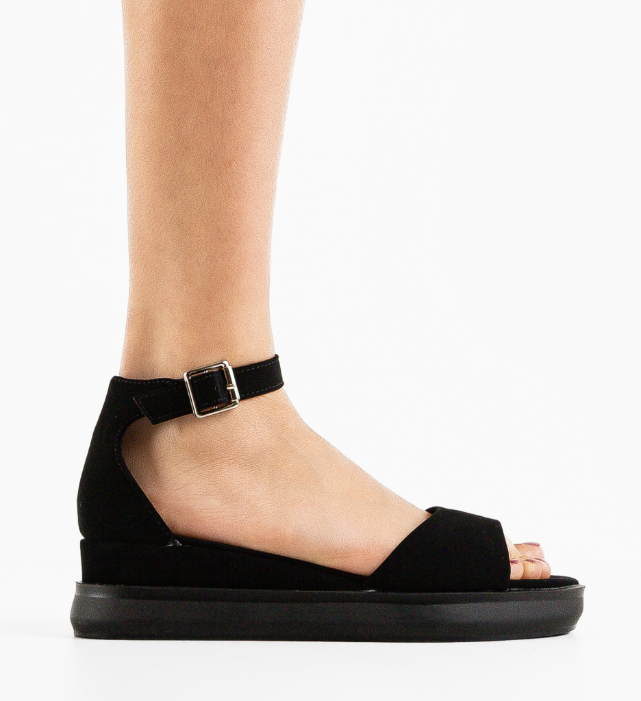 Platforme Dama Negre Volos - Confort & Stil - imagine 3
