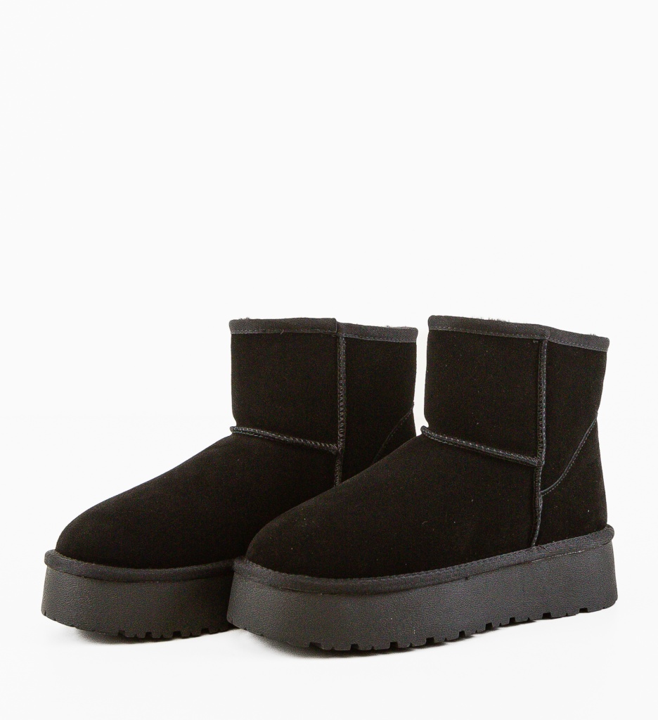 Cizme tip Ug Kami Negre Depurtat - Confort - imagine 7