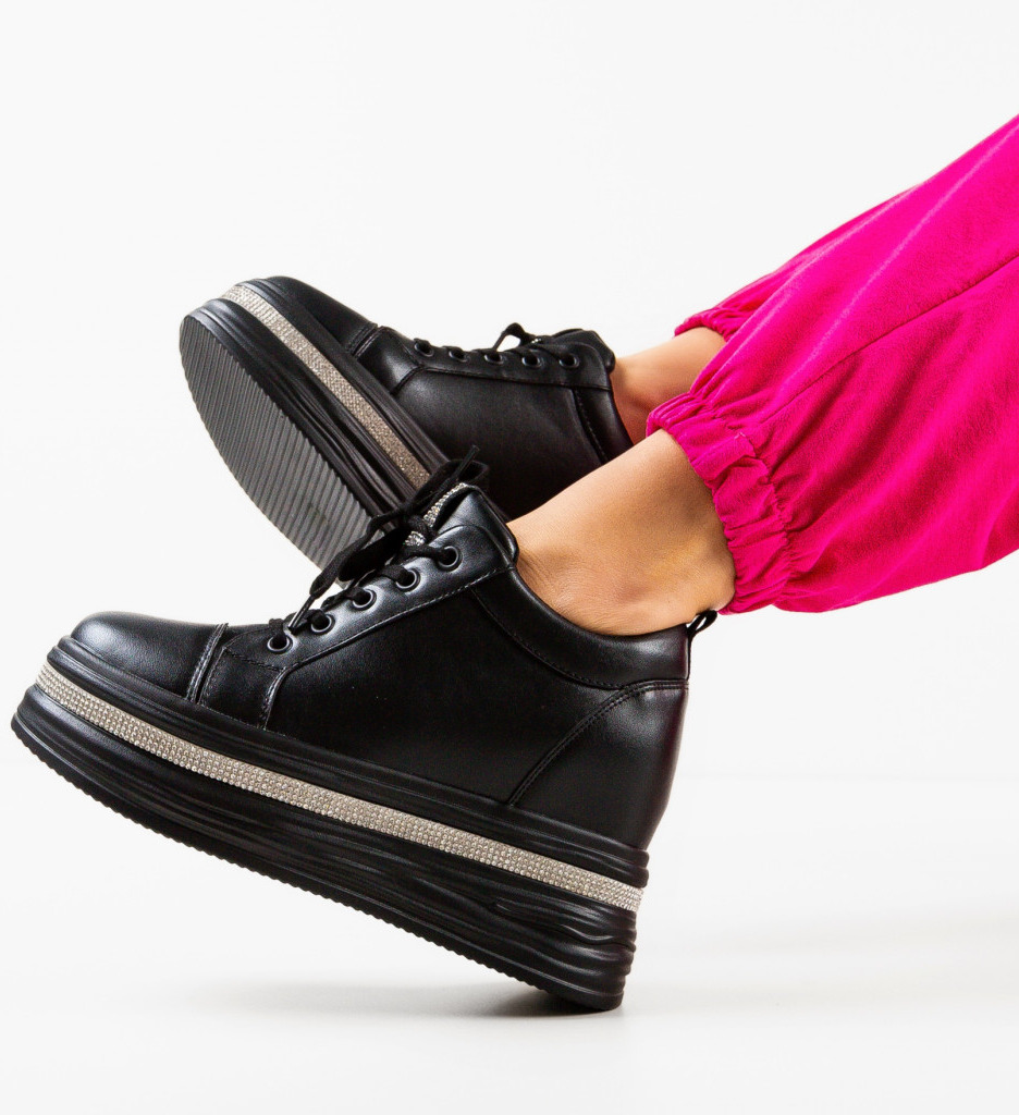 Sneakers Dama Lamyn Negri - Confort Sport - imagine 2