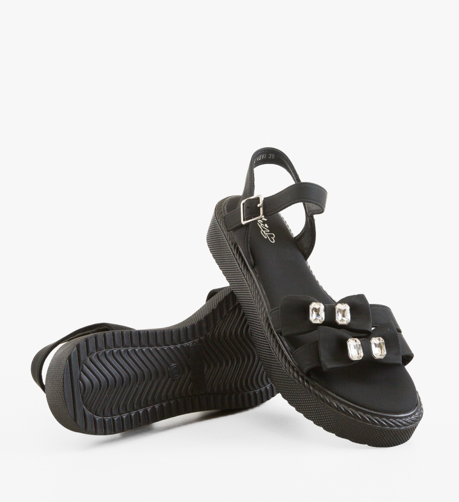 Sandale Dama Eva Negre Elegante și Confortabile - imagine 3
