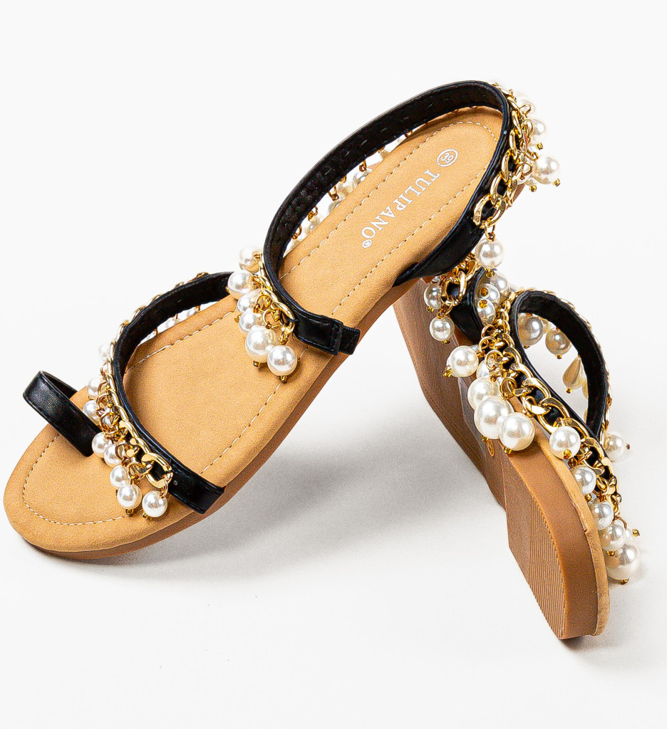 Sandale Dama Negre Trahern - Eleganță și Stil - imagine 8