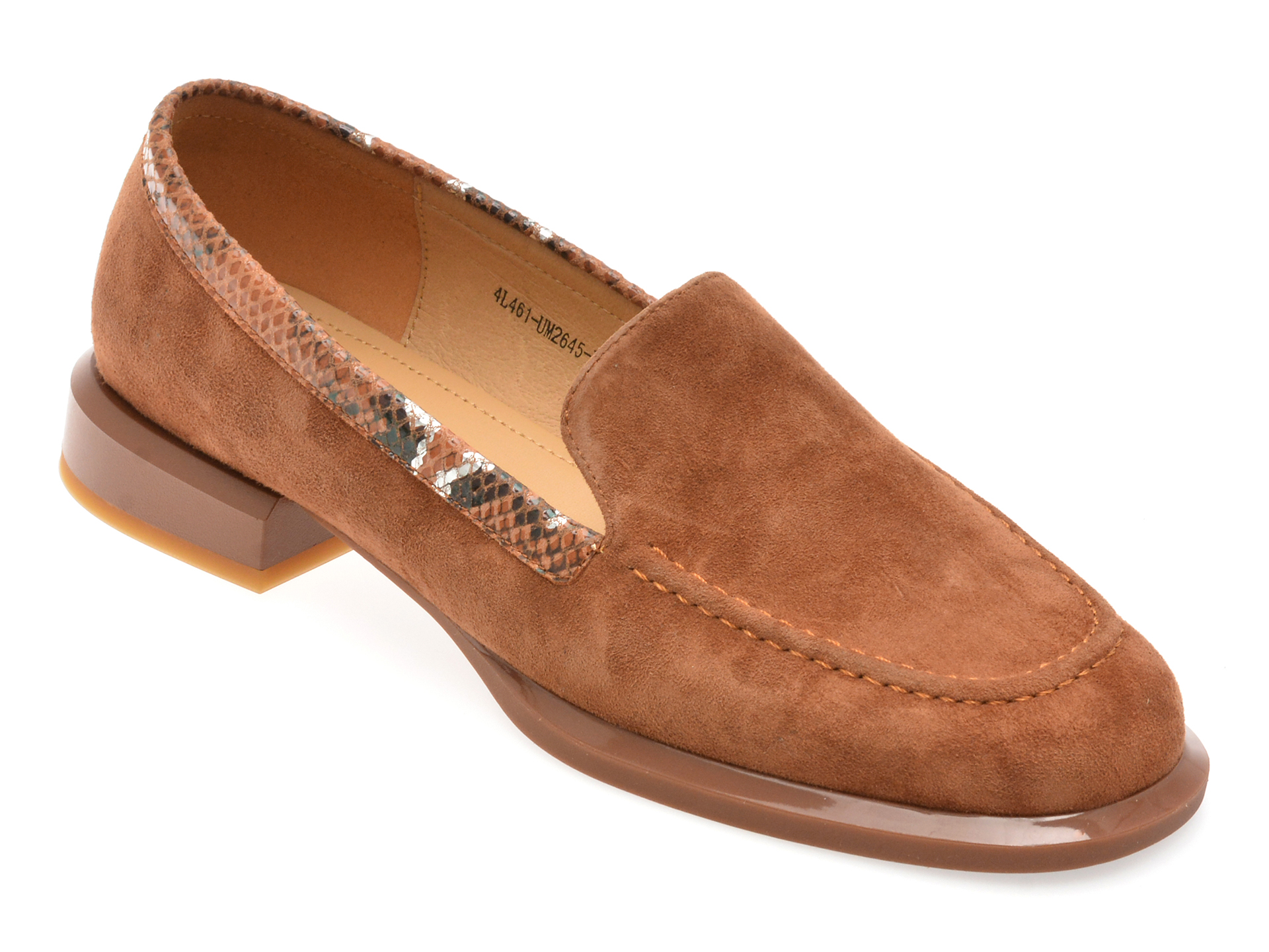 Mocasini Image maro din piele intoarsa | Eleganță