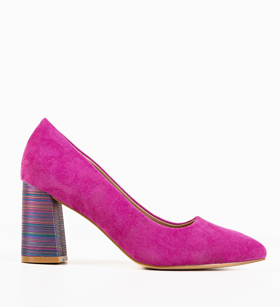 Pantofi cu Toc Ferne Roz - Eleganță Feminină - imagine 4