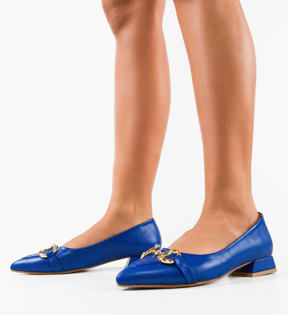 Pantofi Toc Albastru Eleganți - Stil și Confort - imagine 3