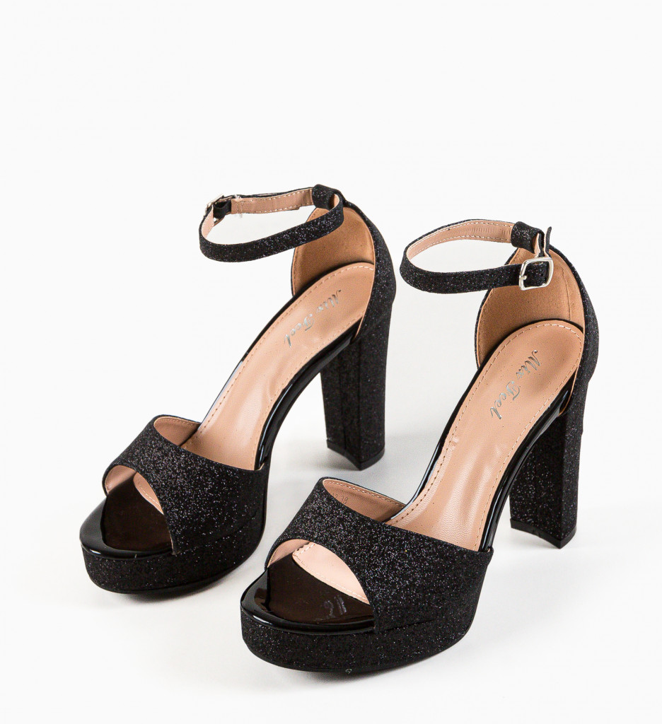 Sandale cu Toc Aoife Negre | Eleganță și Stil - imagine 5
