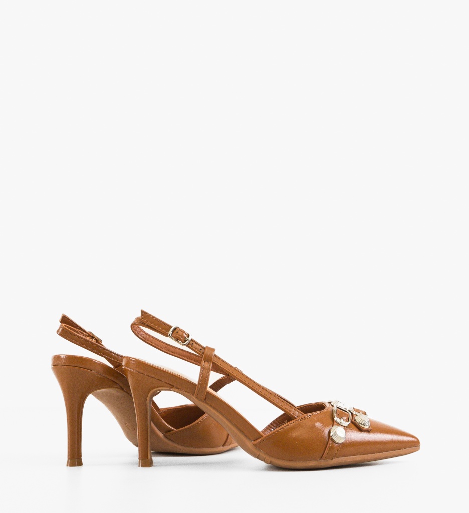 Pantofi Dama Fleur Camel - Stil și Eleganță - imagine 4