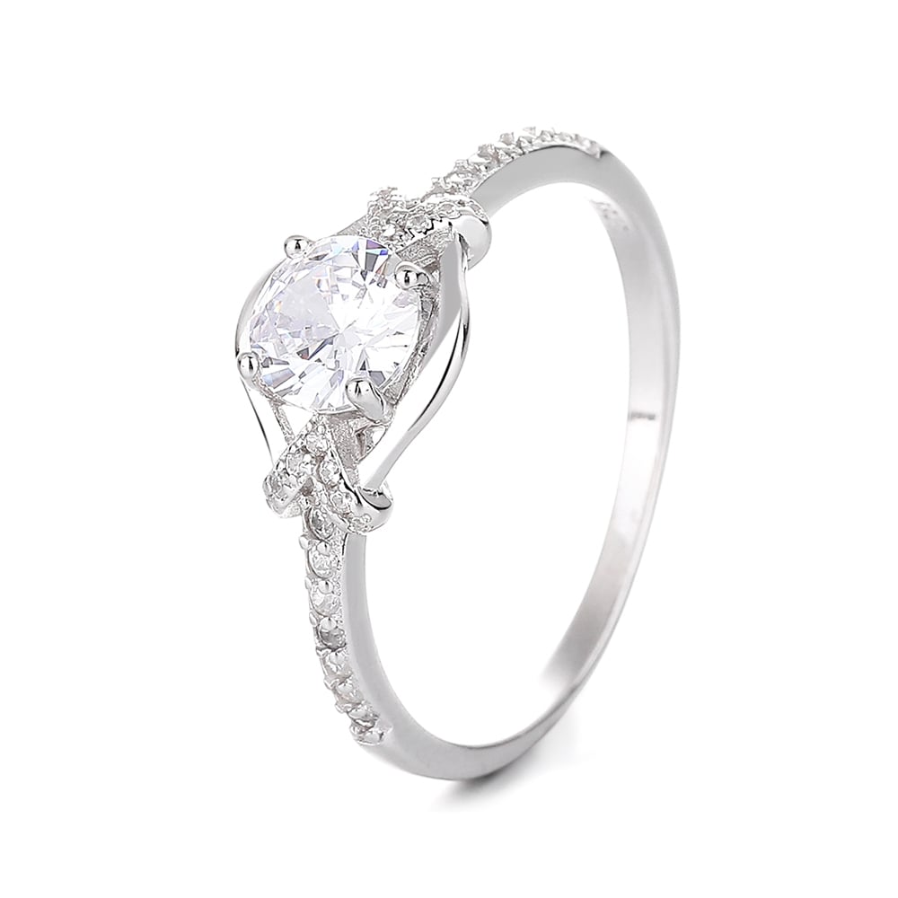 Inel Argint Delis JW1331 Elegant cu Pietre Albe