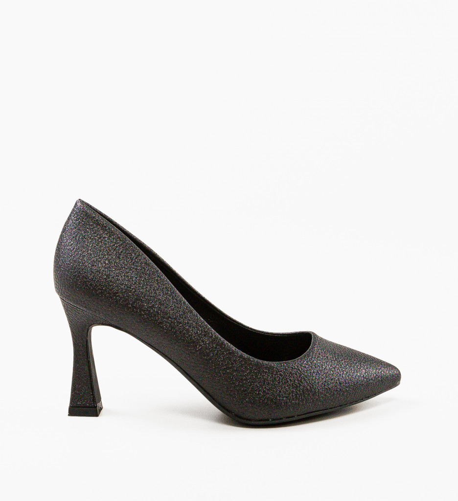Pantofi Gypyty Negri Eleganți cu Toc - imagine 4