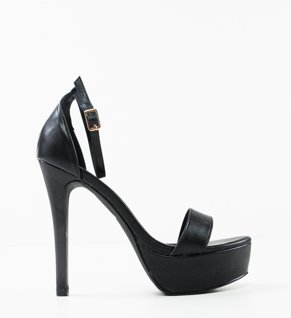Sandale Toc Halima Negre - Eleganță și Stil - imagine 4
