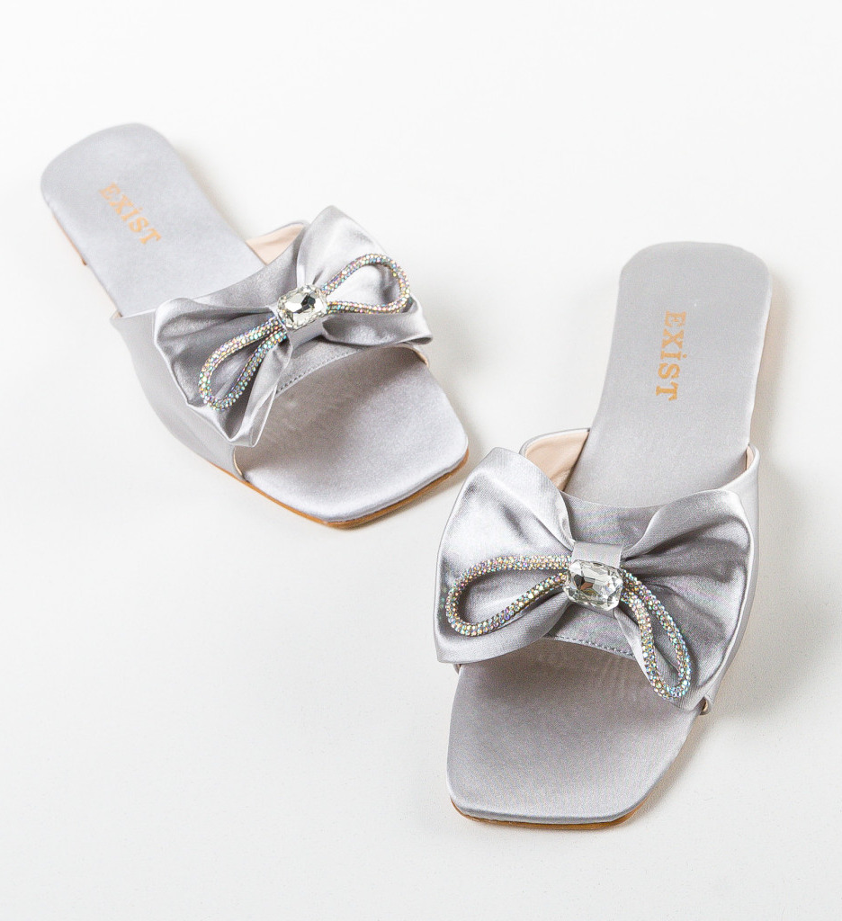 Papuci Dama Tixe Gri | Confort și Eleganță - imagine 6