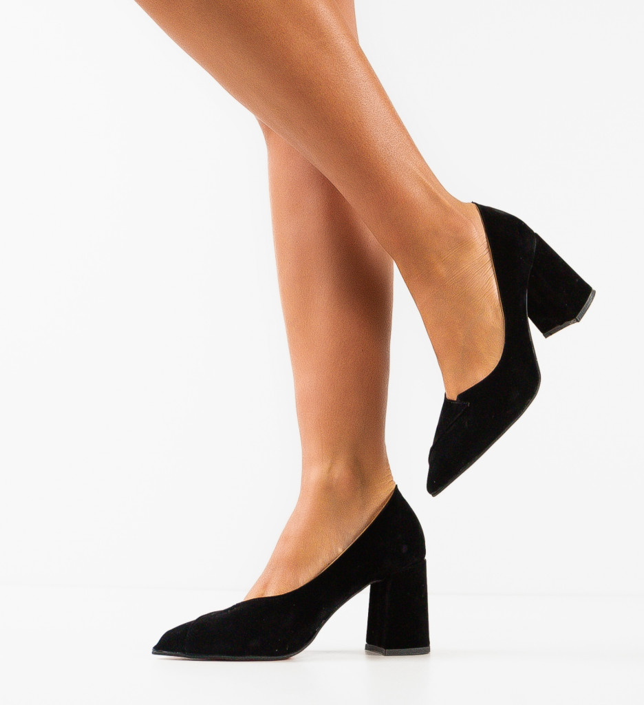 Pantofi cu Toc Jafanza Negri | Eleganță Asigurată - imagine 4