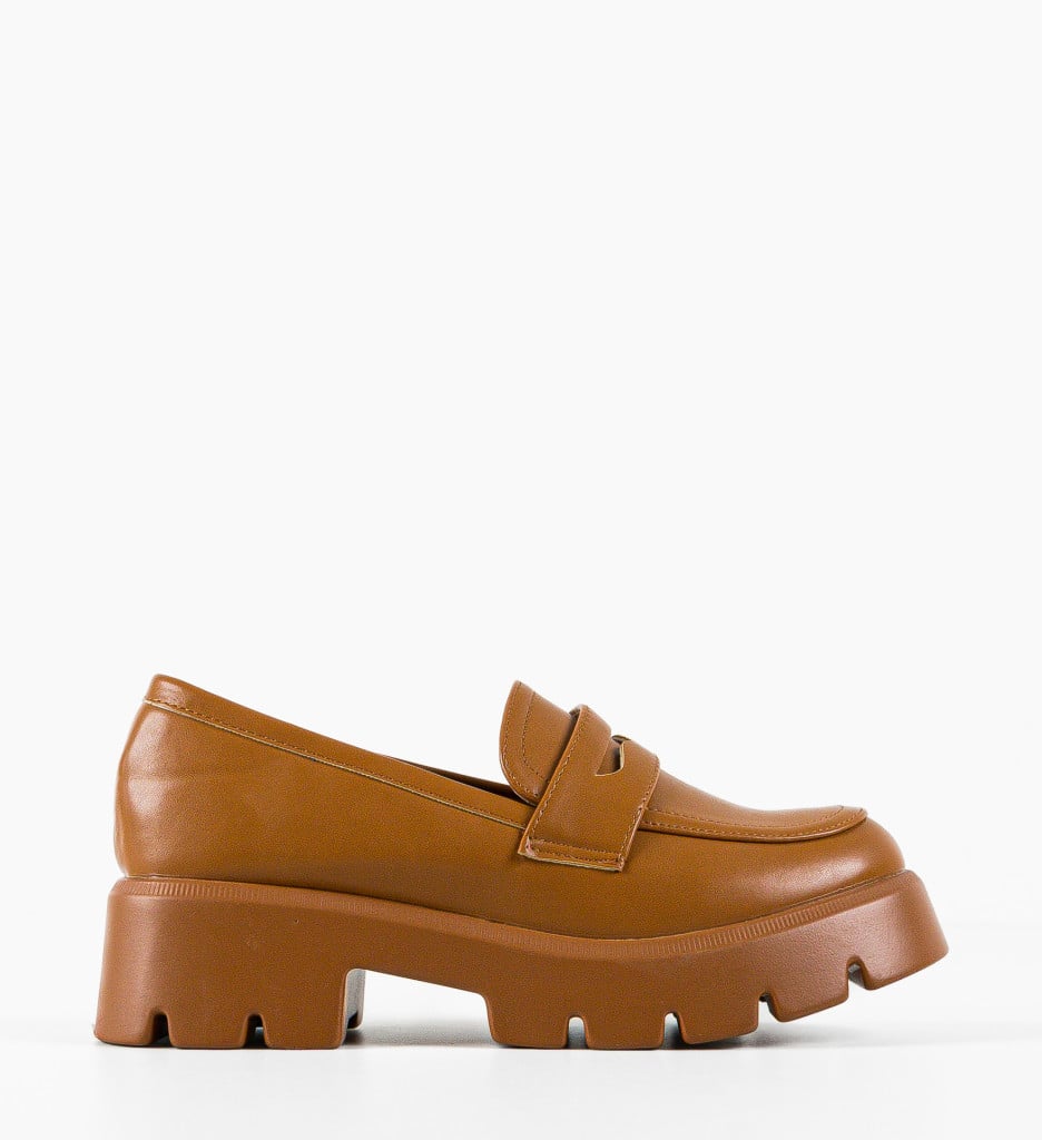 Pantofi Casual Lea Camel - Confort și Stil - imagine 6