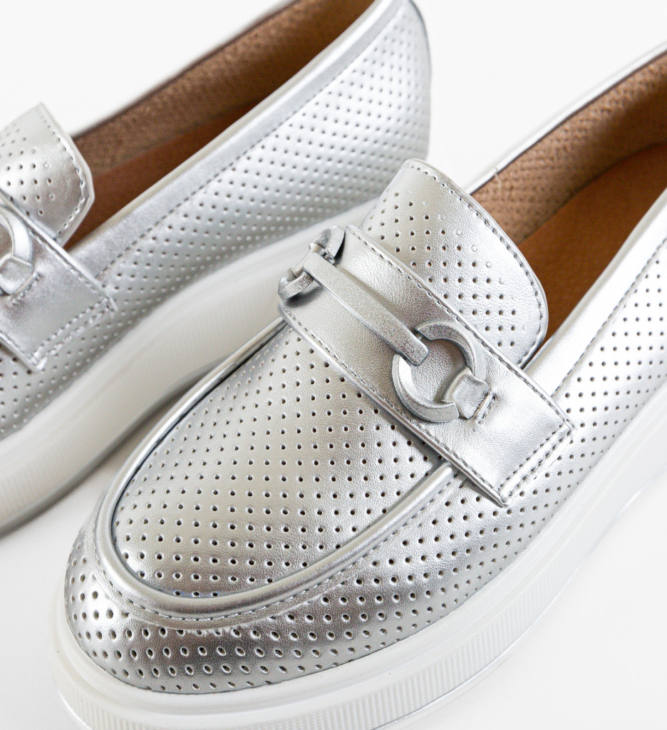 Pantofi Casual Mirrey Argintii - Stil și Confort - imagine 7