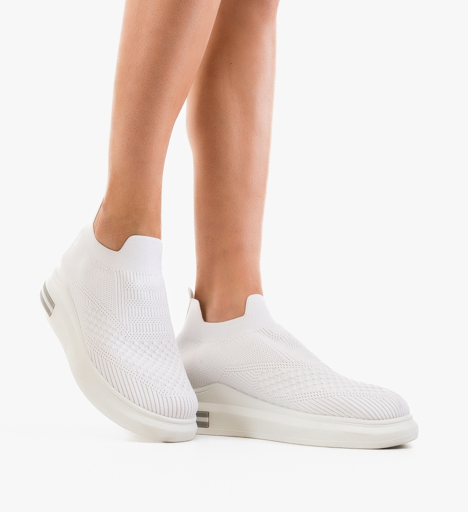 Sneakers Dama Tyvbar Albi | Confort și Stil - imagine 4