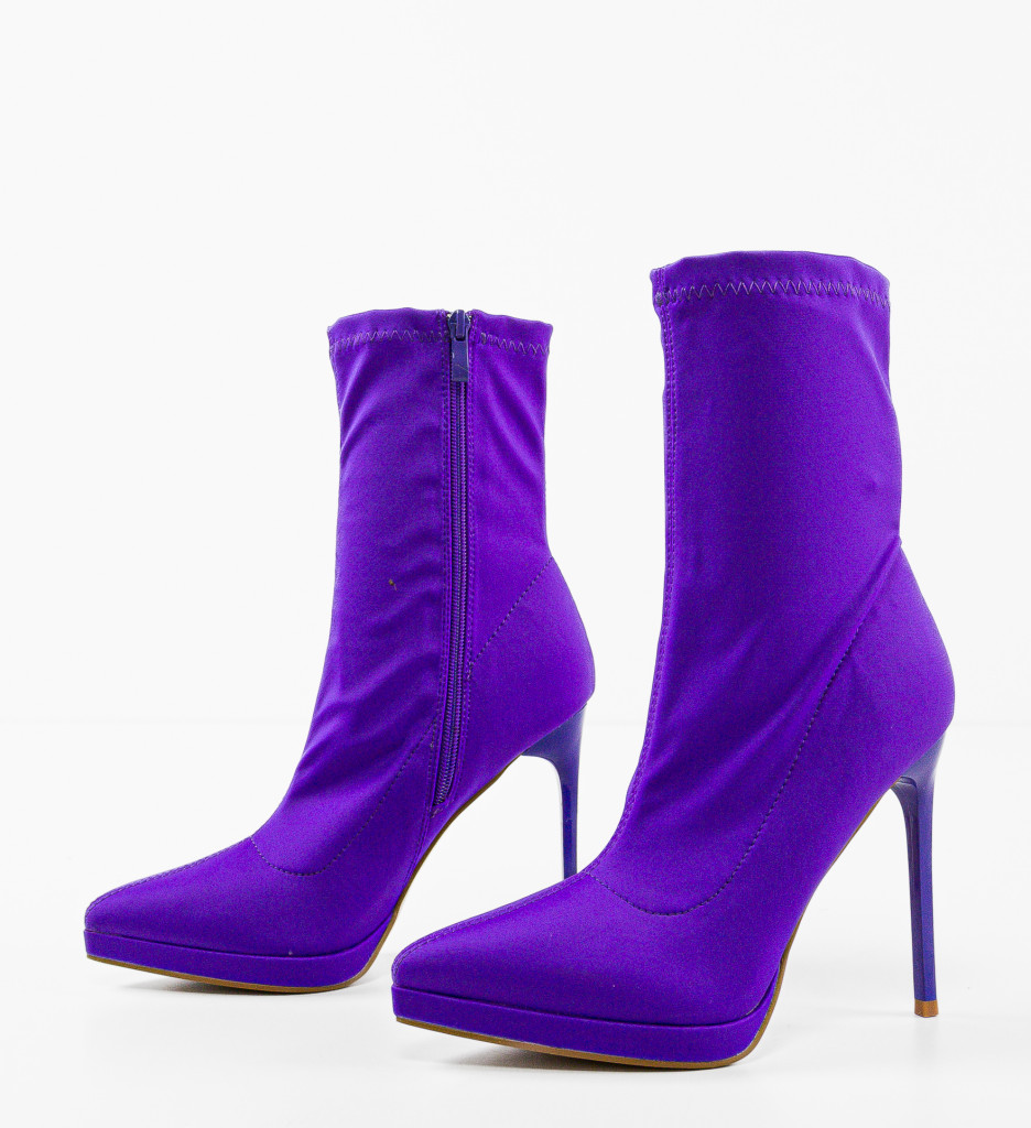 Botine Scarl Mov Dama | Design Elegant - imagine 7