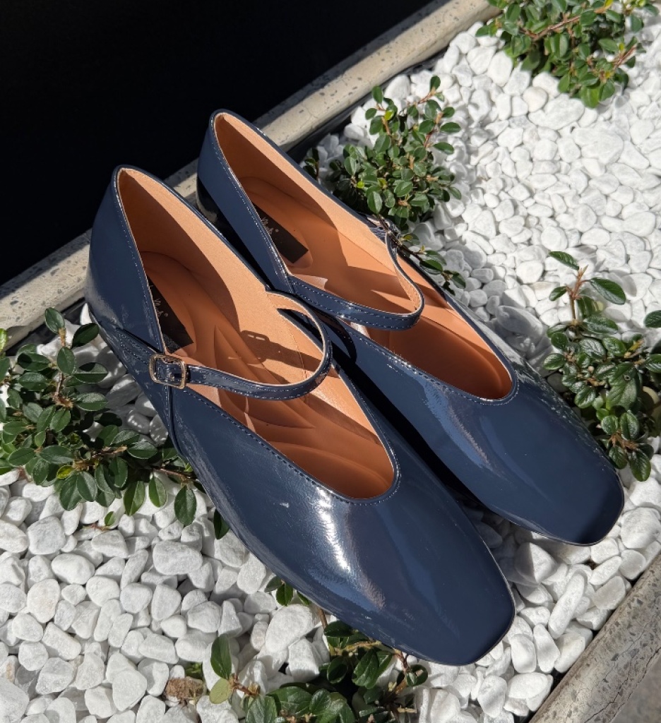 Balerini Dama Perre Bleumarin Eleganți - imagine 6