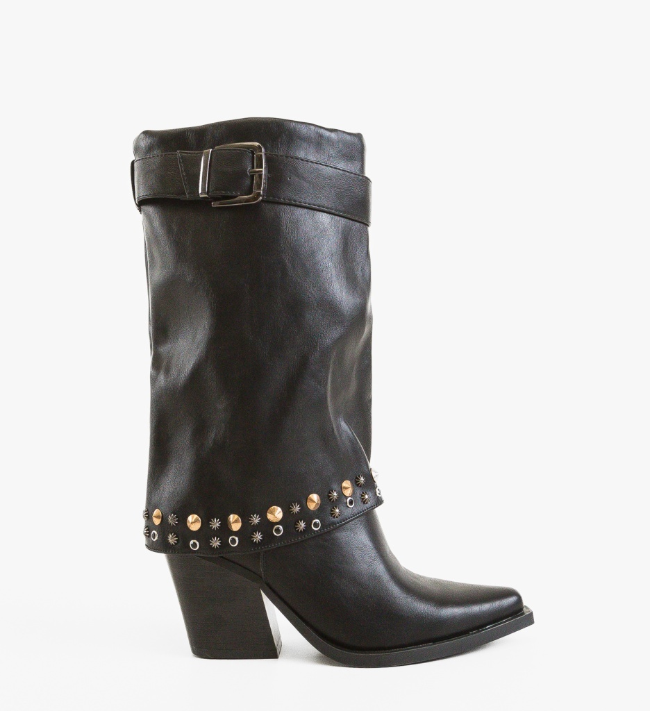 Cizme Dama Leah Negre Piele | Depurtat - imagine 6