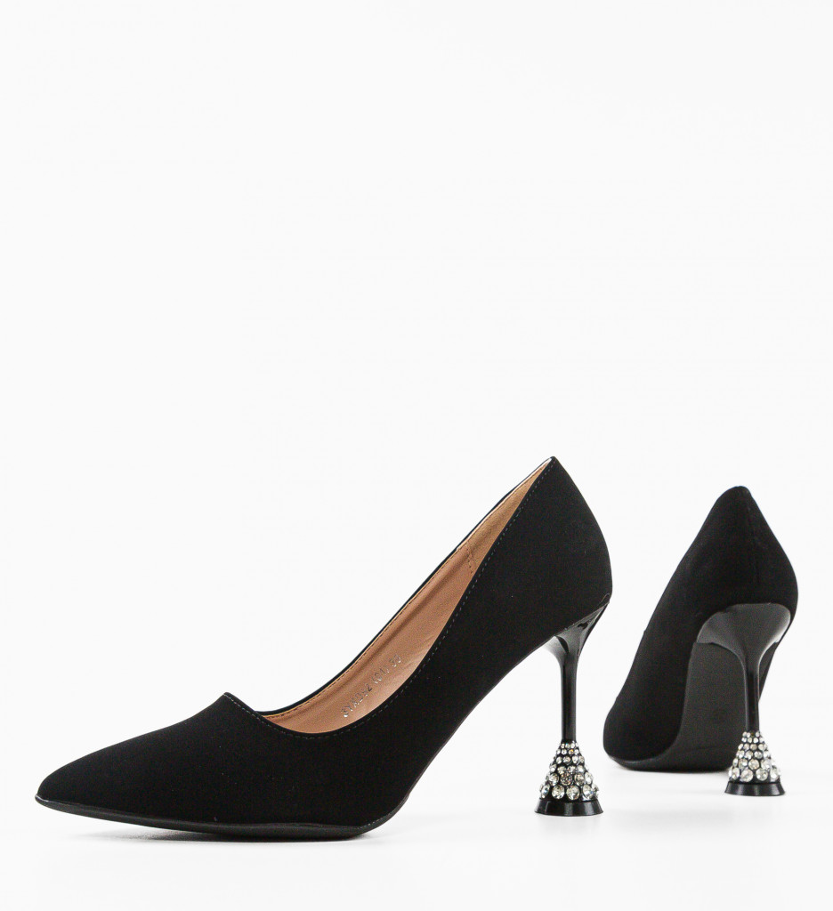 Pantofi dama Havarah Negri cu toc elegant - imagine 6