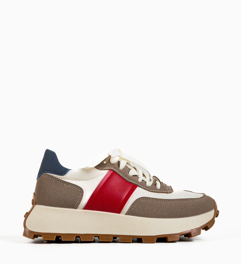 Sneakers Dama Feytong Khaki 2 - Confort & Stil - imagine 3