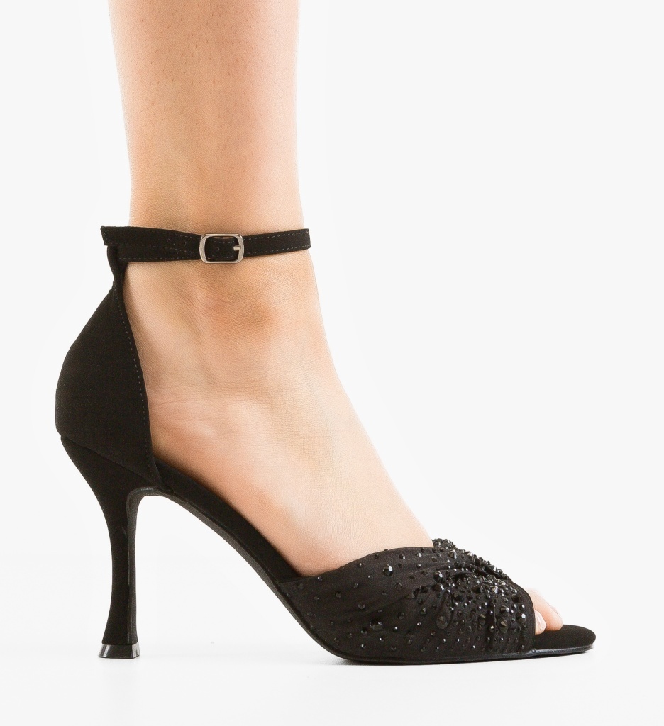 Sandale cu toc Kavra Negre - Eleganță și Stil - imagine 6