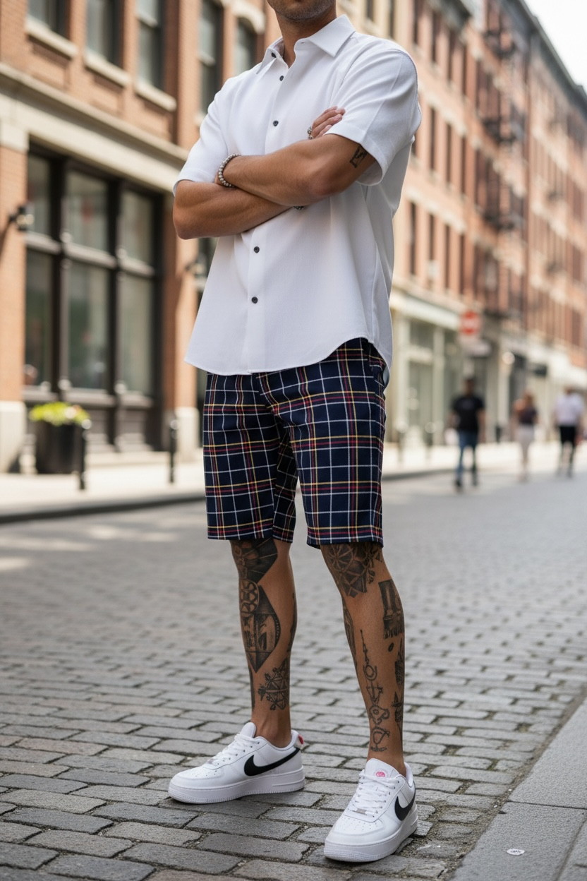 Pantaloni Scurti Casual cu Imprimeu - Stil Modern - imagine 2