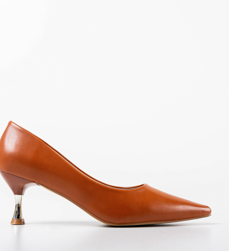Pantofi Camel cu Toc Elegant - Stil și Confort - imagine 4