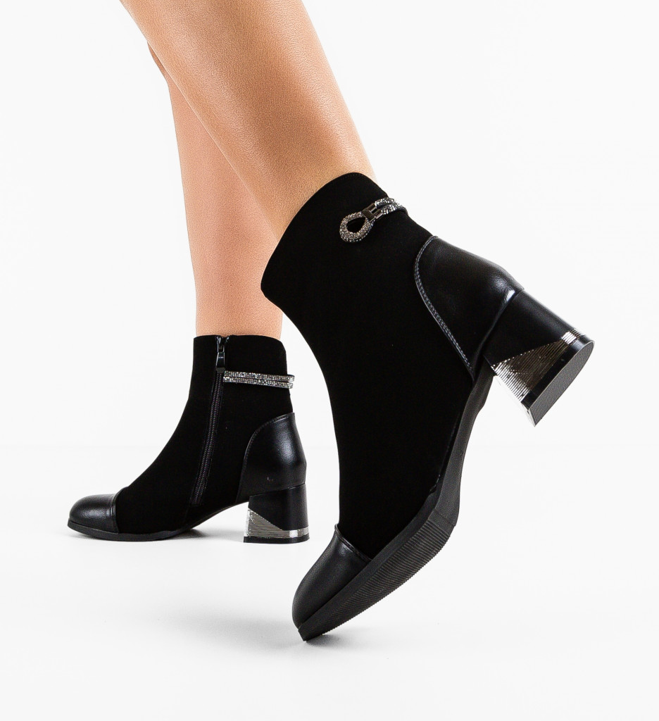 Botine Dama Riggs Negre | Stil și Confort