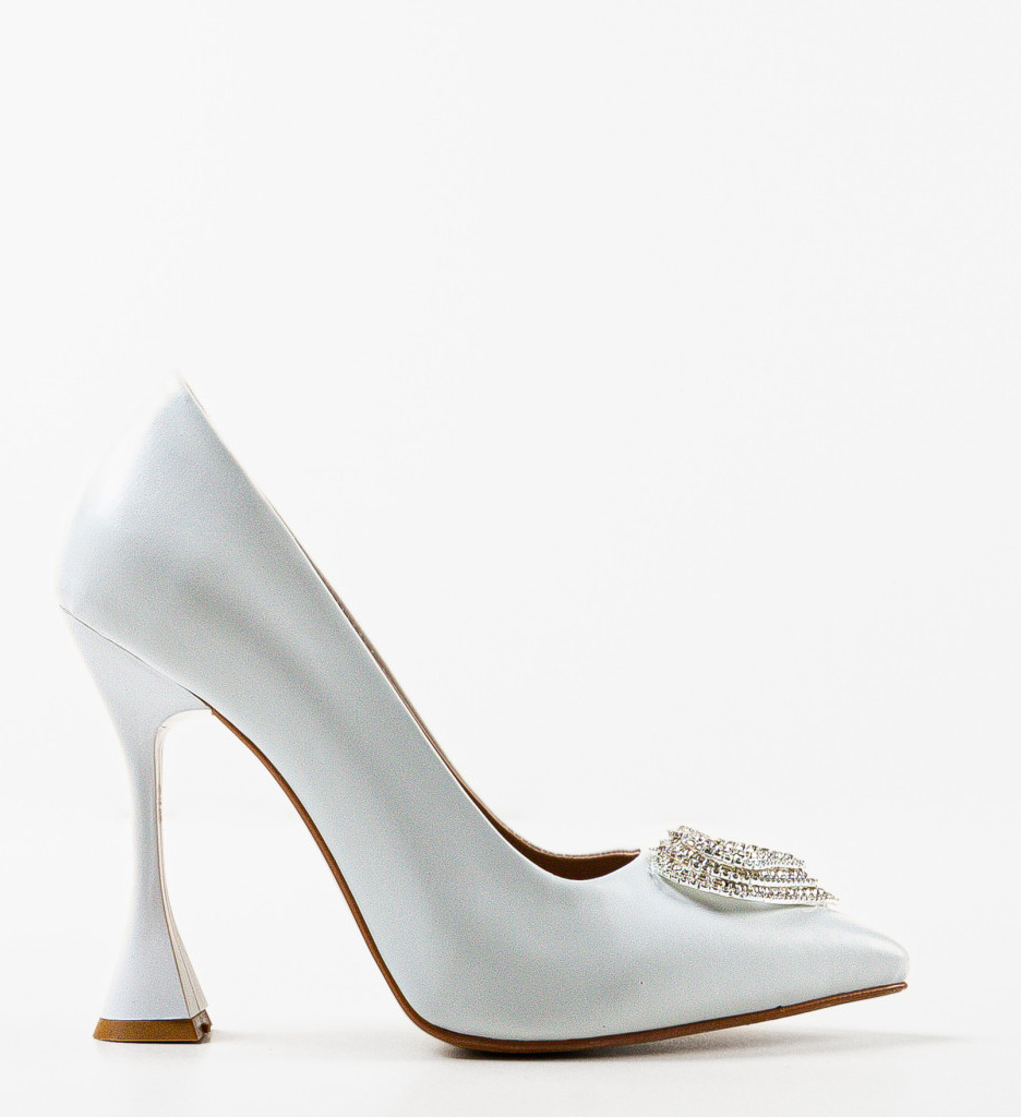 Pantofi cu Toc Darino Albi | Eleganță Asigurată - imagine 4