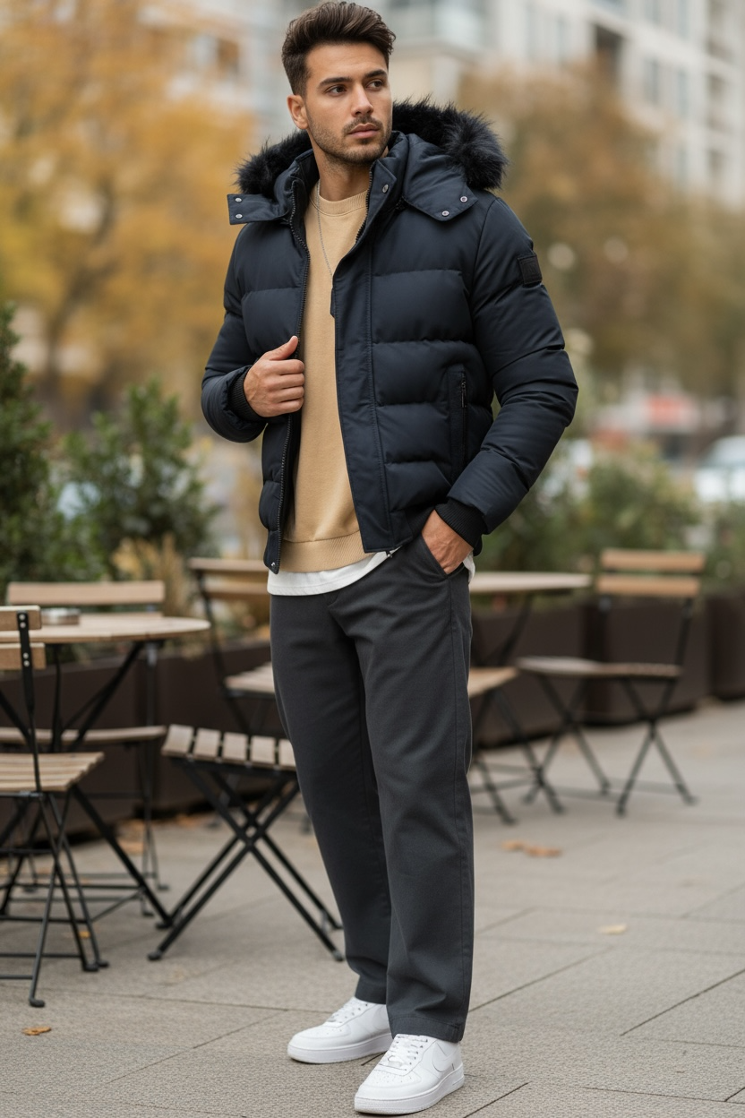 Geacă Bărbați Iarnă Bleumarin TG2980