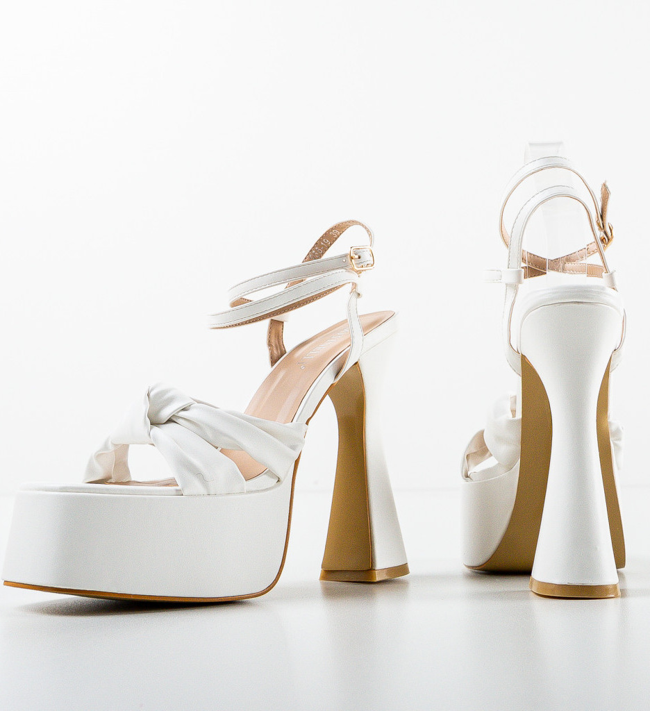 Sandale Ardde Albe cu Toc | Eleganță Maximă - imagine 6