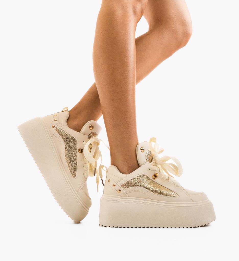 Sneakers Dama Adetoku Bej | Confort si Stil Urban - imagine 2