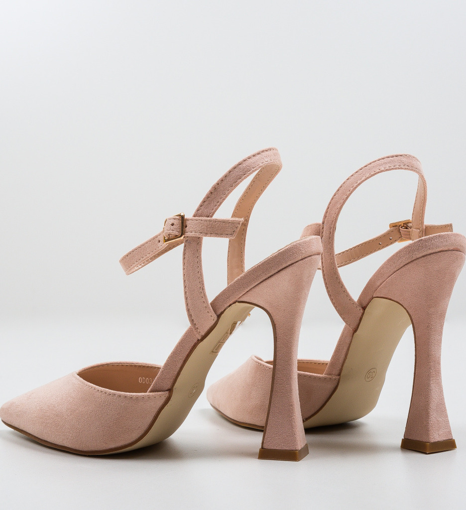 Pantofi Neroc Bej cu Toc Eleganți - imagine 6