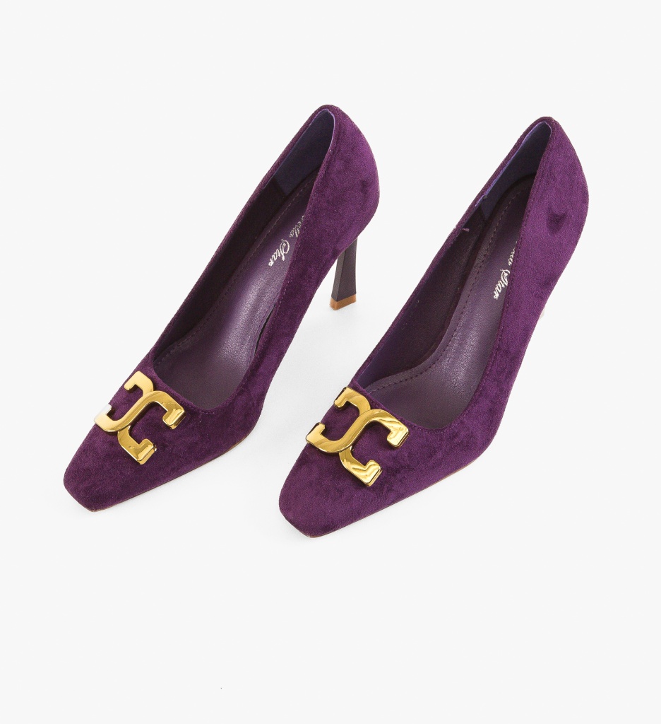 Pantofi cu Toc Mov Debora | Stil Eleganț - imagine 5
