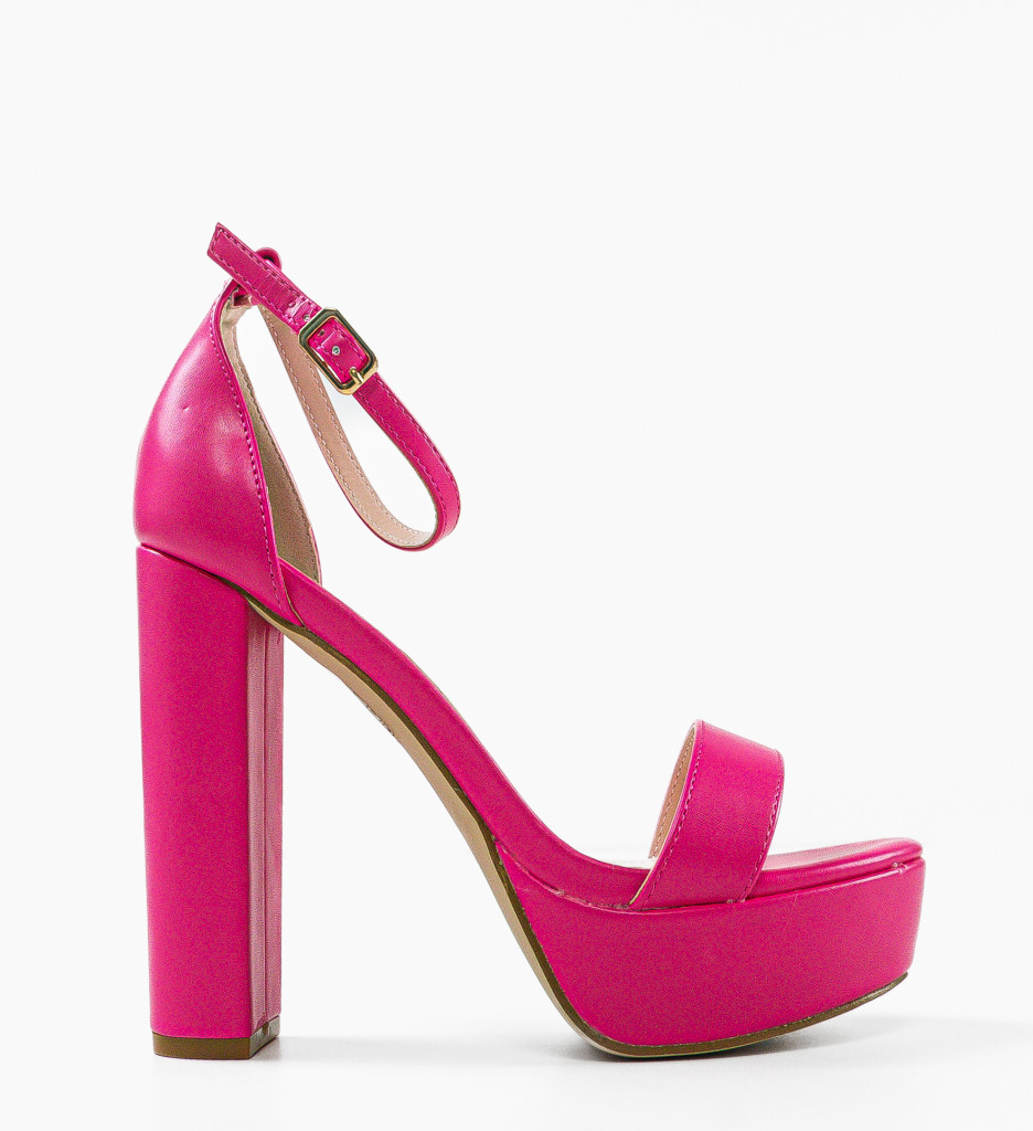 Sandale cu toc Reich Fuchsia - Eleganță și Stil - imagine 6