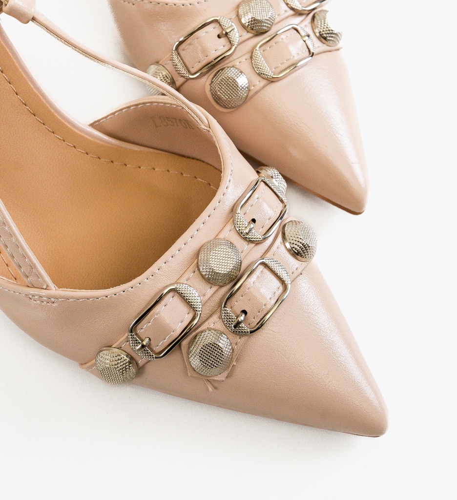 Pantofi Fleur Roz cu Toc Eleganți - imagine 8